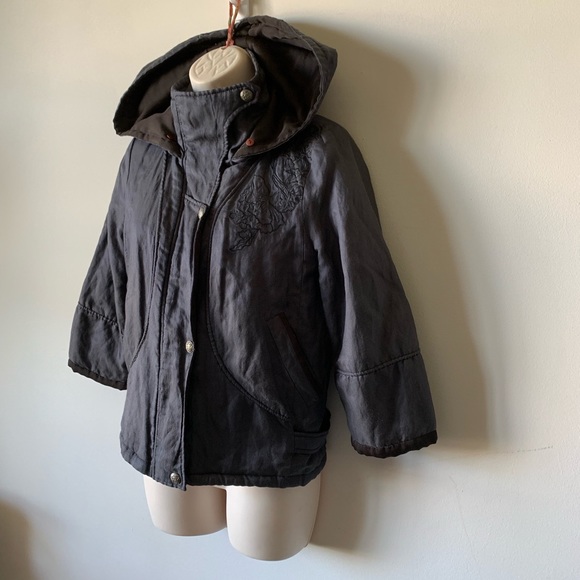 hooded cropped jacket